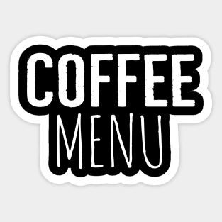 Coffee Menu Funny Sticker